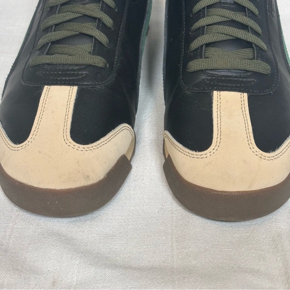 Puma Roma 70s Sneakers-Black/Psych Green-Men Size 12 - Picture 2 of 10